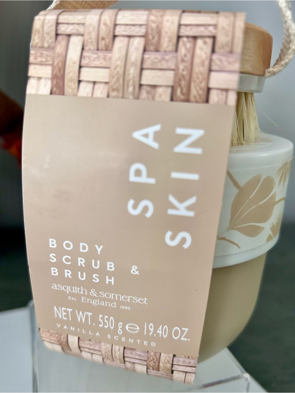 Asquith & Somerset Vanilla Scented Body Scrub & Brush